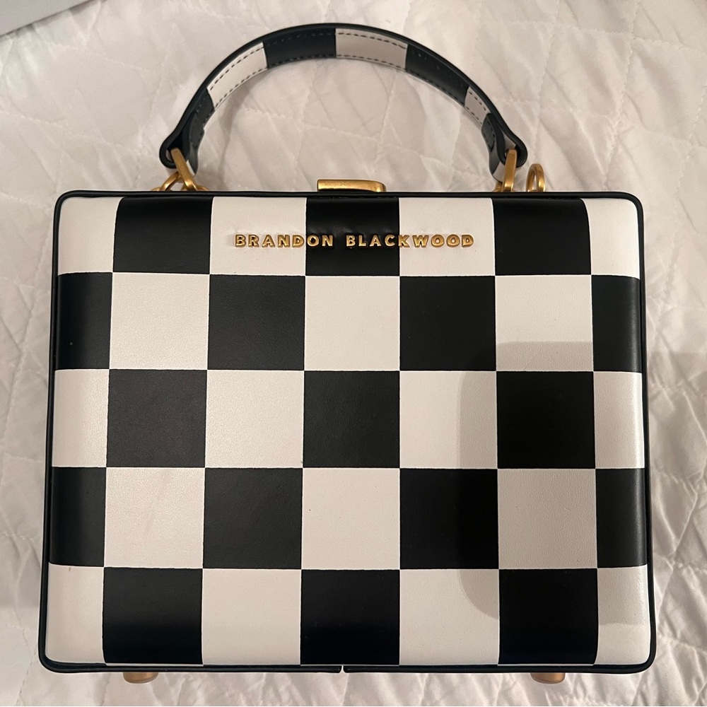 Brandon Blackwood Black and White Checkered Bag - Picture 12 of 16